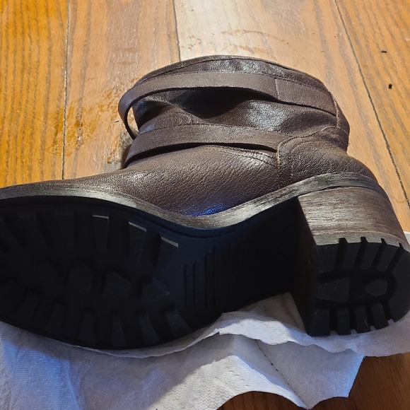 Sz 7 Leather Combat style booties - Picture 2 of 8